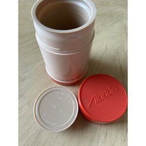 Camping Survival Thermos Bottle Wide Mouth USA Red Camping Work Vintage